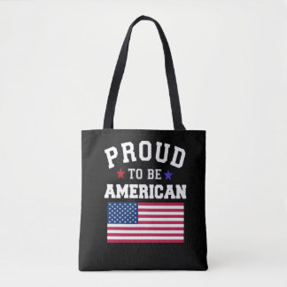 Bolso De Tela Orgulloso de ser estadounidense Bandera patriótica