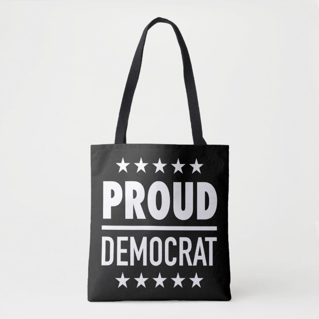 Bolso De Tela Orgulloso demócrata (Anverso)