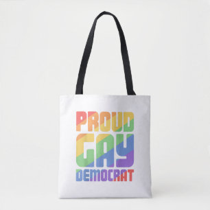 Bolso De Tela Orgulloso Demócrata Gay Divertido LGBT
