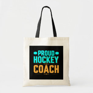 Bolso De Tela Orgulloso entrenador de hockey