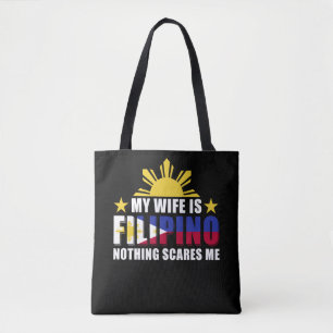 Bolso De Tela Orgulloso esposo, novio, novia filipina, Filipinas