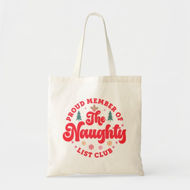 Bolso De Tela Orgulloso Miembro De Los Navidades Del Club De La  (Frente)