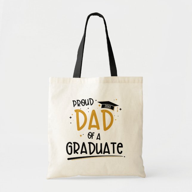 Bolso De Tela Orgulloso padre de un graduado (Frente)