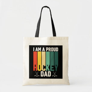 Bolso De Tela Orgulloso papá de hockey