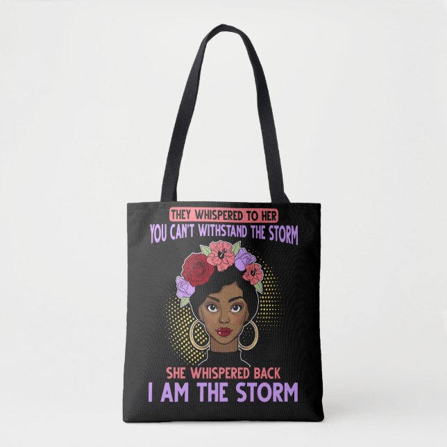 Bolso De Tela Orgulloso patrimonio negro Chica africano-american (Anverso)
