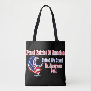 Bolso De Tela Orgulloso Patriota de América Un Alma Americana