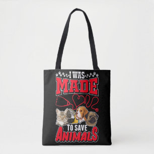 Bolso De Tela Orgulloso Vet Tech Love Animals Veterinario