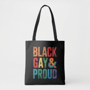 Bolso De Tela Orgullosos Negros Gays y LGTBQ Queers Negros