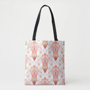 Bolso De Tela Oriental Flair: Damask Peacock Paisley