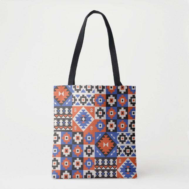 Bolso De Tela Oriental geometric seamless pattern. Ethnic design (Anverso)