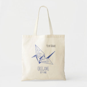 Bolso De Tela Origami Art Japonés Doble Art Retro Crane
