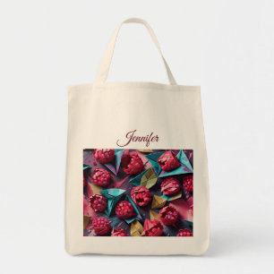 Bolso De Tela Origami Raspberry Acrílico Rosa Personalizado