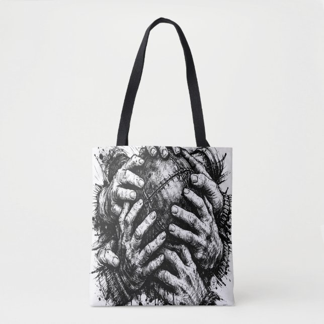 Bolso De Tela Orkney Ba Manos que Agarran (Anverso)