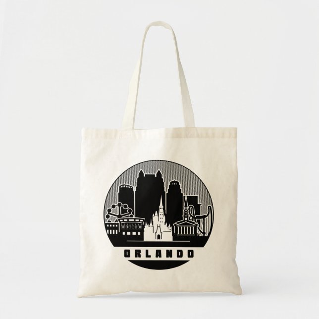 Bolso De Tela Orlando Florida Skyline (Frente)
