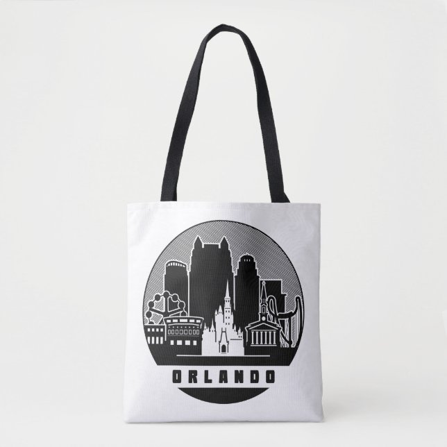 Bolso De Tela Orlando Florida Skyline (Anverso)