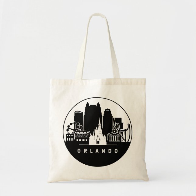 Bolso De Tela Orlando Florida Skyline (Frente)