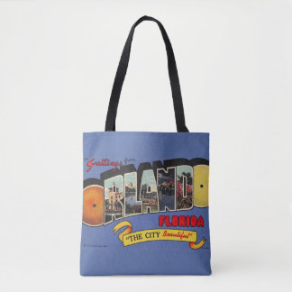 Bolso De Tela Orlando Florida Vintage Retro Design