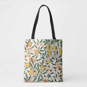 Bolso De Tela Ornamento blanco granado William Morris Fruit