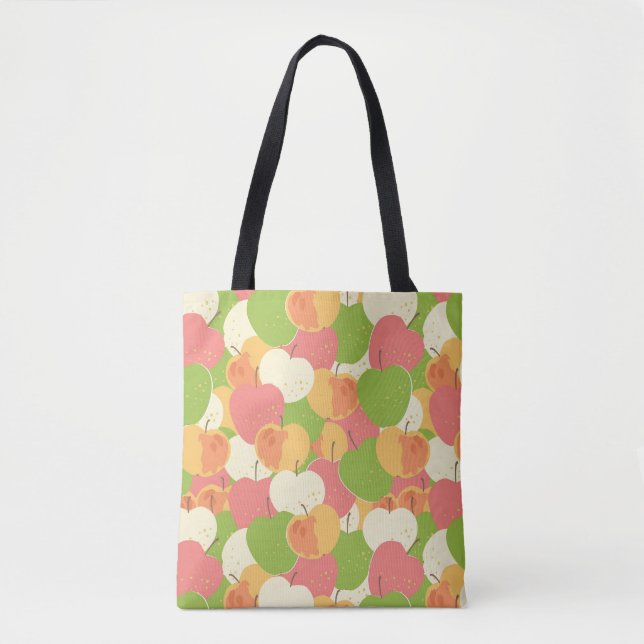 Bolso De Tela Ornamento con las manzanas (Anverso)