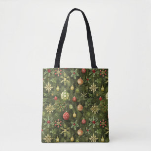 Bolso De Tela Ornamento de árbol de navidad de color acuático