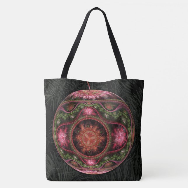 Bolso De Tela Ornamento de arte fractal de merry (Reverso)
