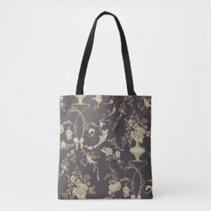 Bolso De Tela Ornamento de flores de múltiples motivos Allover P