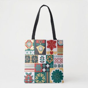 Bolso De Tela Ornamento, disposición geométrica de los element