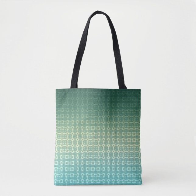 Bolso De Tela Ornamento floral, gradiente (Anverso)