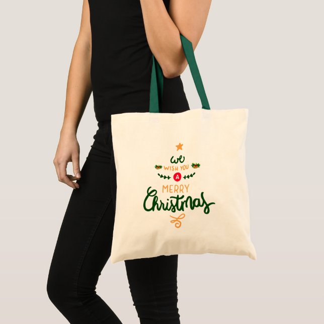 Bolso De Tela Ornamento navideño de Feliz (Anverso (producto))