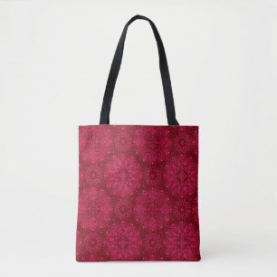 Bolso De Tela Ornamento rojo