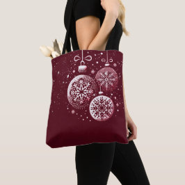 Bolso De Tela Ornamentos de copos de nieve de navidad