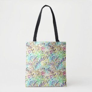 Bolso De Tela ornamentos de doodle