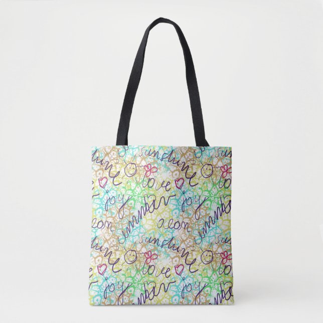 Bolso De Tela ornamentos de doodle (Anverso)