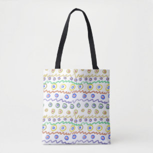 Bolso De Tela ornamentos de doodle