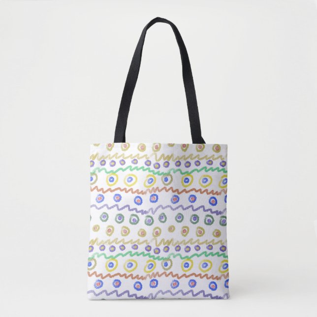 Bolso De Tela ornamentos de doodle (Anverso)