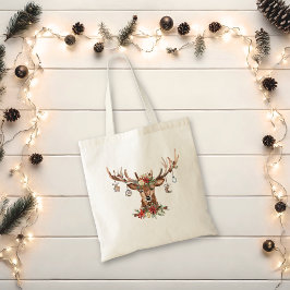 Bolso De Tela Ornamentos de renos de Navidades rusos