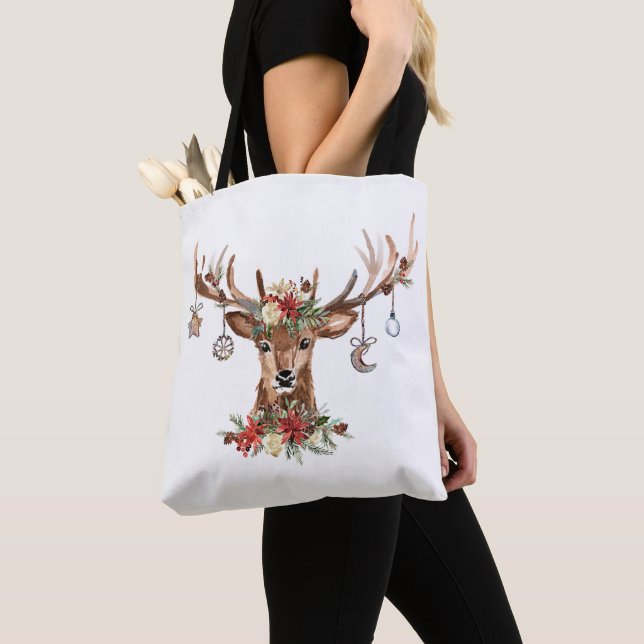 Bolso De Tela Ornamentos de renos de Navidades rusos (Detalle)