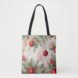 Bolso De Tela Ornamentos festivos Watercolor Tote Bag