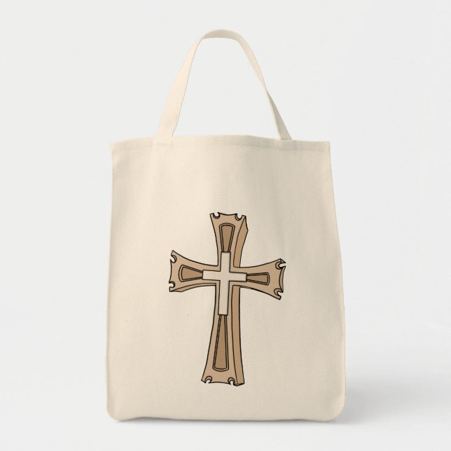 Bolso De Tela Ornate Cross Crest (Frente)