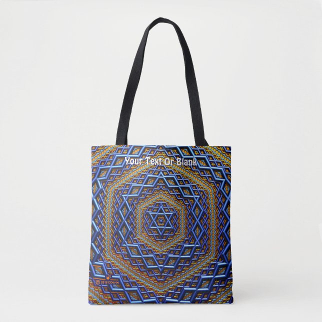 Bolso De Tela Ornate Metallic Magen David (Anverso)