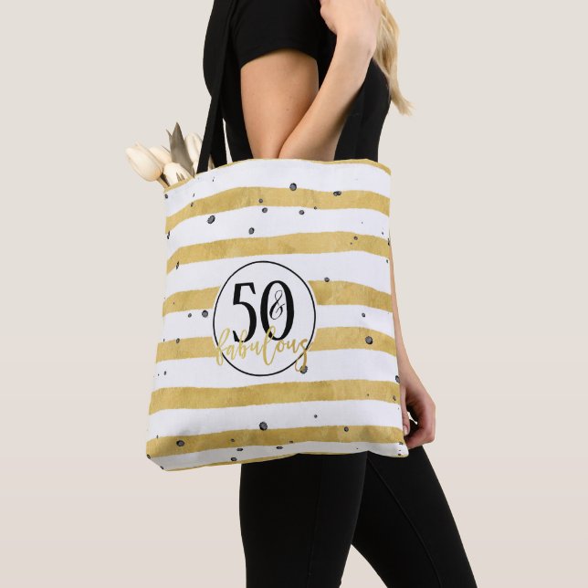 Bolso De Tela Oro 50 y fabuloso Confetti Tote Bag (Detalle)