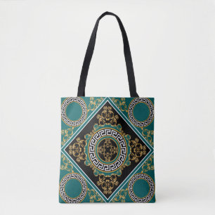 Bolso De Tela Oro barroco: Elegancia negra