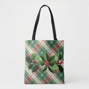 Bolso De Tela Oro Blanco navidad Con Guirnalda