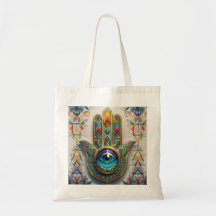 Oro Colorido Filigree Azul-Verde Tercer Ojo Hamsa