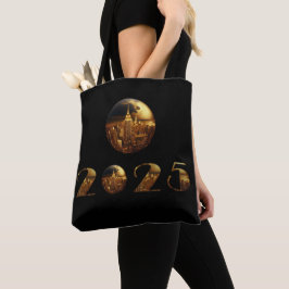 Bolso De Tela Oro de Año Nuevo 2025-Ball-NYC