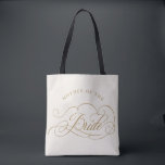 Bolso De Tela Oro de caligrafía moderna Madre de la novia<br><div class="desc">Una madre atemporal y elegante de la bolsa de té de regalo de la novia con un guión de caligrafía refinado sobre un fondo clásico,  perfecto para una celebración formal y sofisticada de los bodas. Para personalización o productos adicionales con este diseño,  por favor no dude en contactarme.</div>