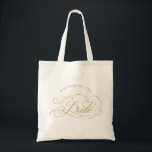 Bolso De Tela Oro de caligrafía moderna Madre de la novia<br><div class="desc">Una madre atemporal y elegante de la bolsa de té de regalo de la novia con un guión de caligrafía refinado sobre un fondo clásico,  perfecto para una celebración formal y sofisticada de los bodas. Para personalización o productos adicionales con este diseño,  por favor no dude en contactarme.</div>