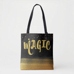 Bolso De Tela Oro del *~* y buena sensación mágica de moda neg