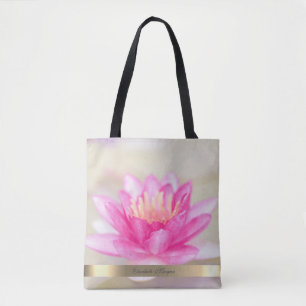 Bolso De Tela Oro elegante, Lotus, yoga