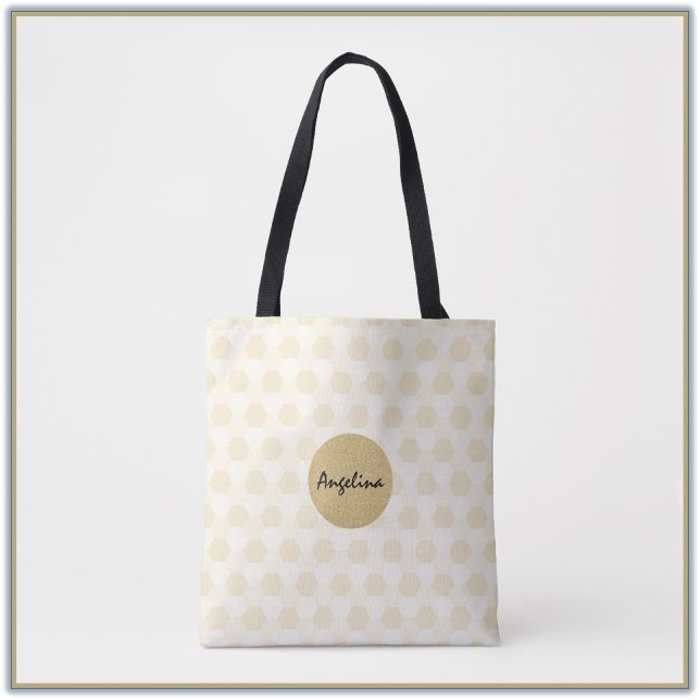 Bolso De Tela Oro elegante y verano beige (Subido por el creador)